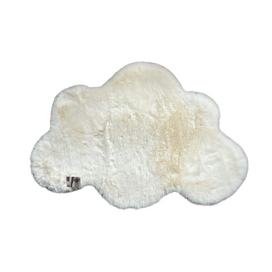 VIVA HOME mākslīgās kažokādas paklājs 60x90cm, balts